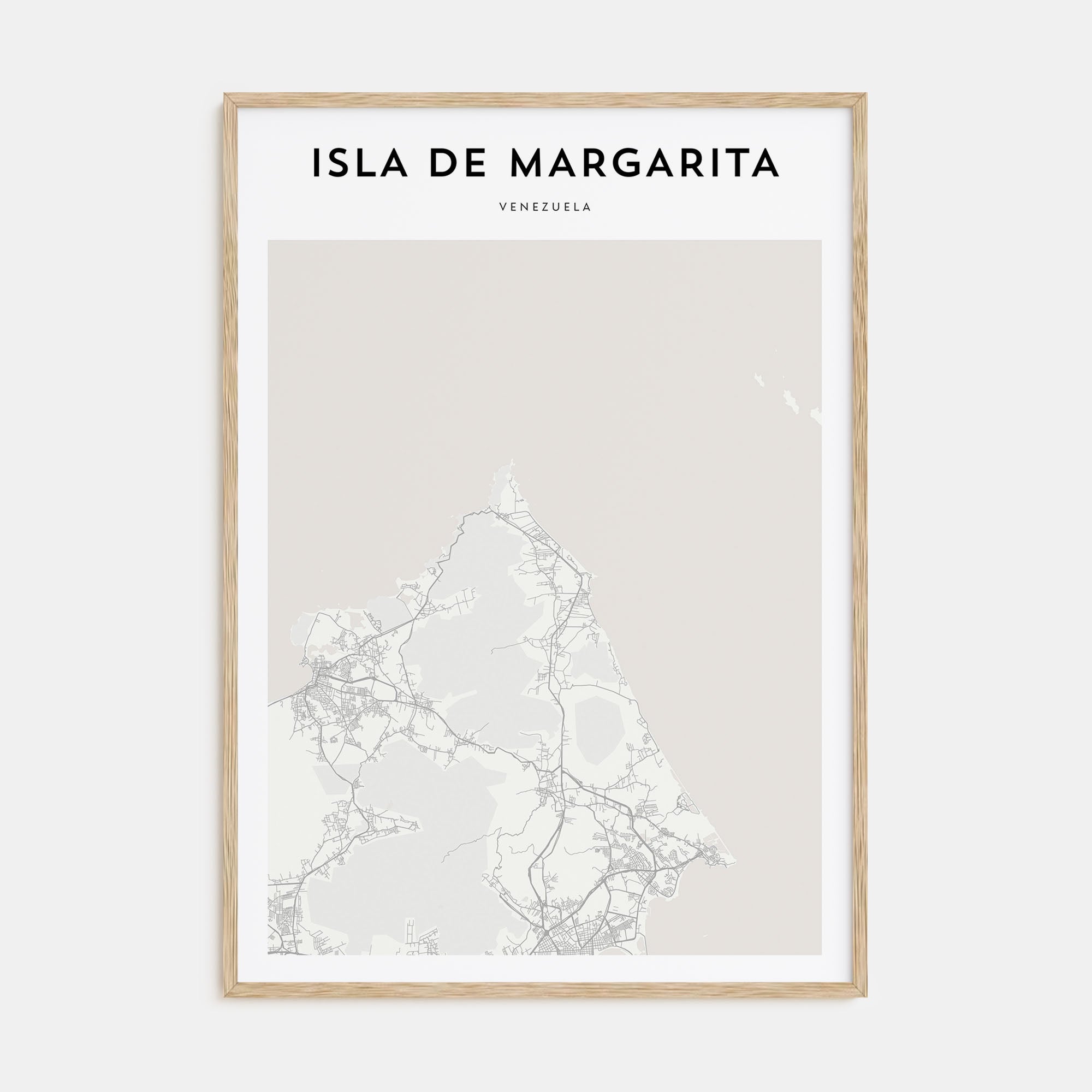 Isla de Margarita Map Portrait Poster