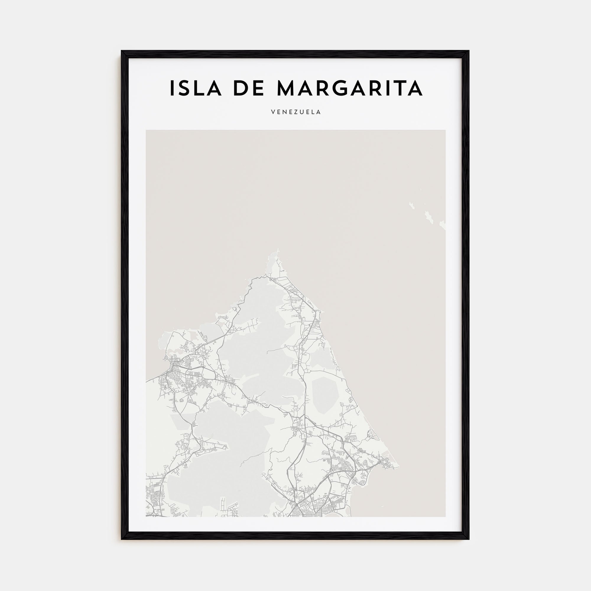 Isla de Margarita Map Portrait Poster