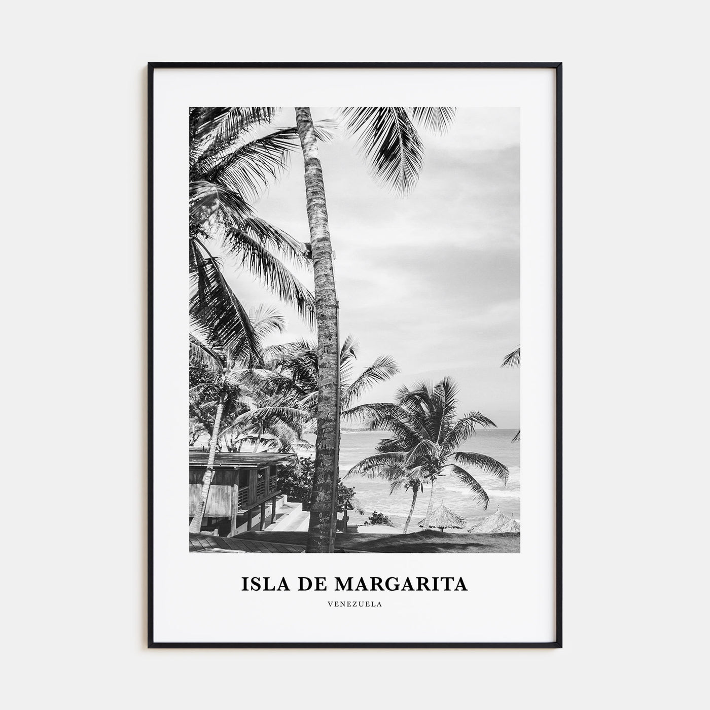 Isla de Margarita Portrait B&W Poster