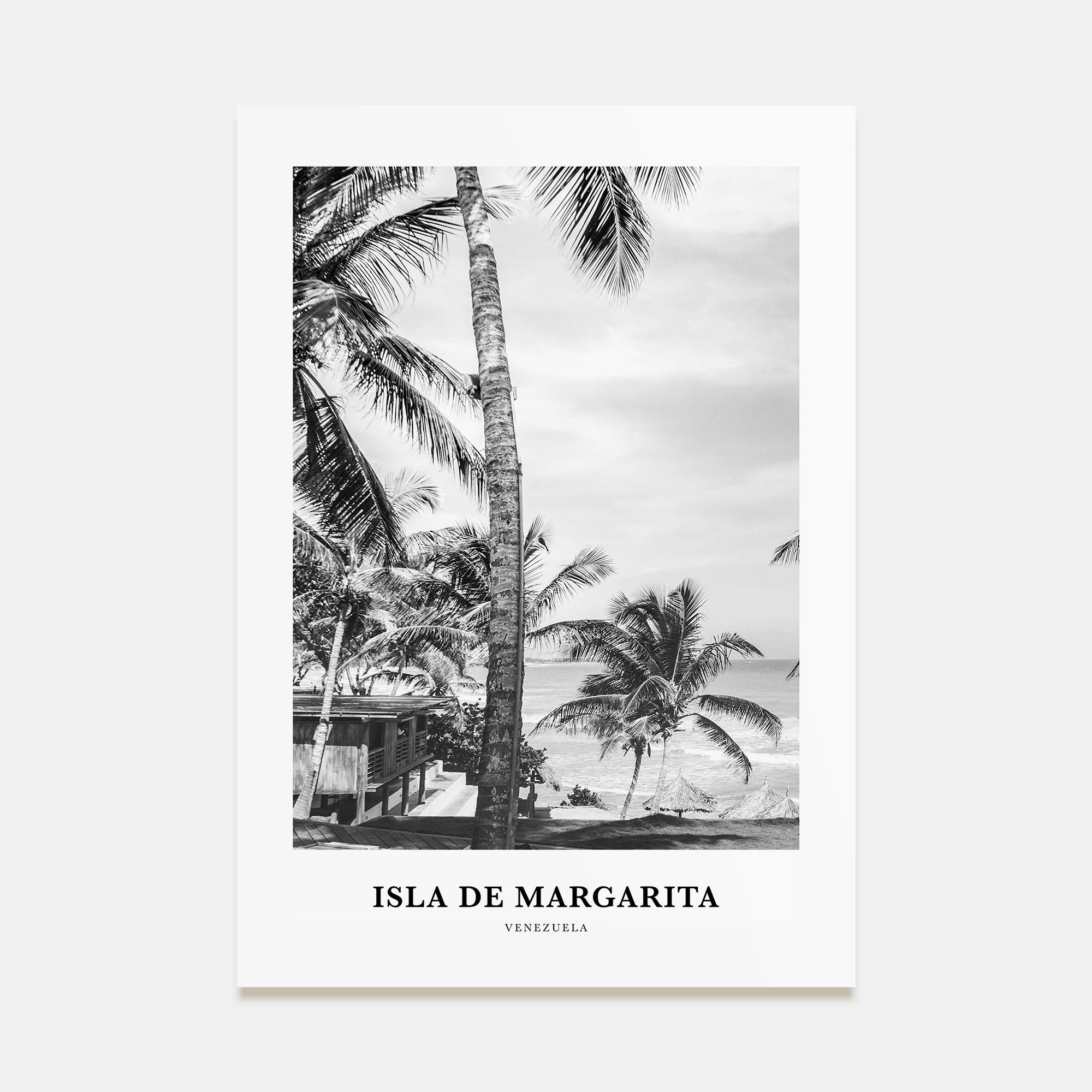 Isla de Margarita Portrait B&W Poster