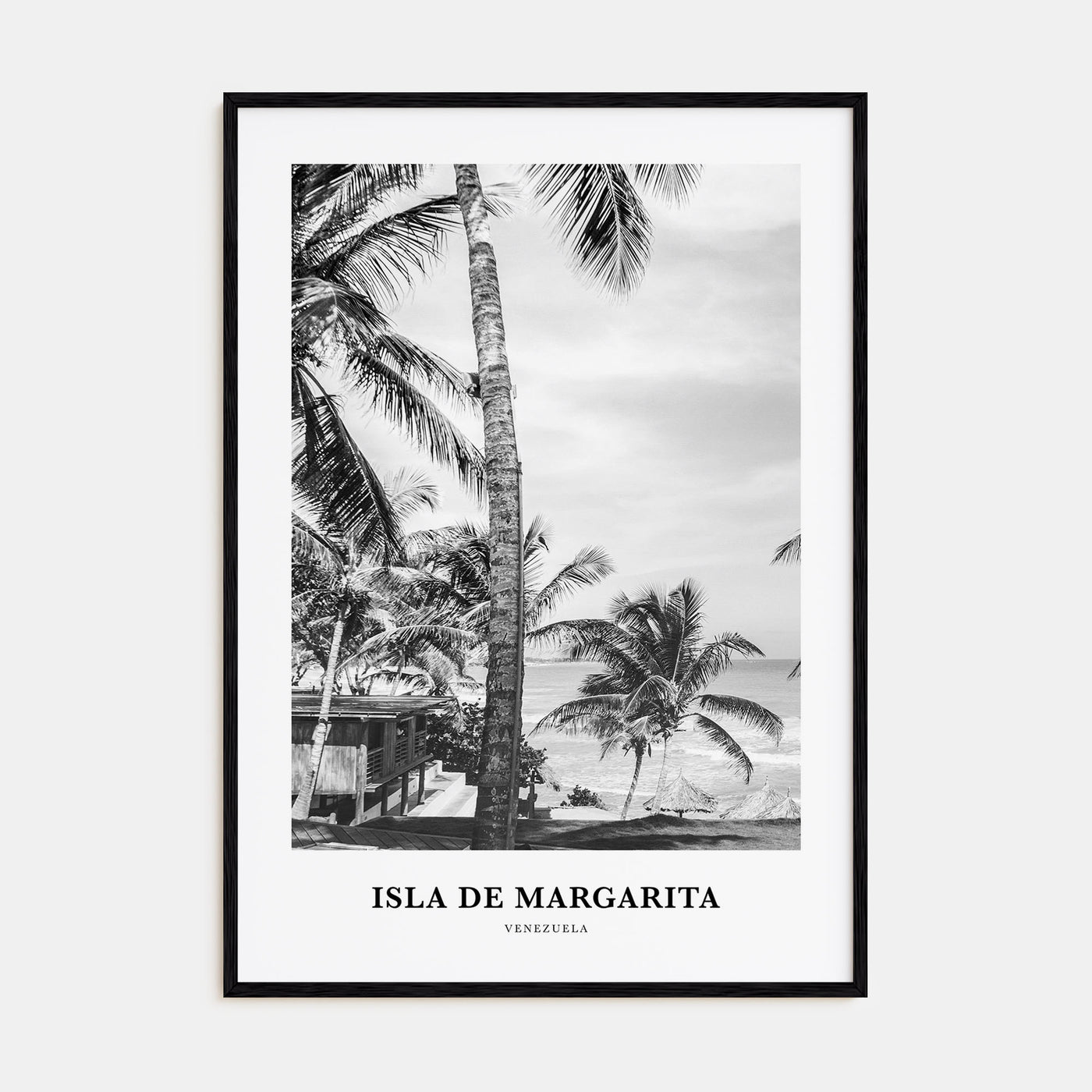 Isla de Margarita Portrait B&W Poster