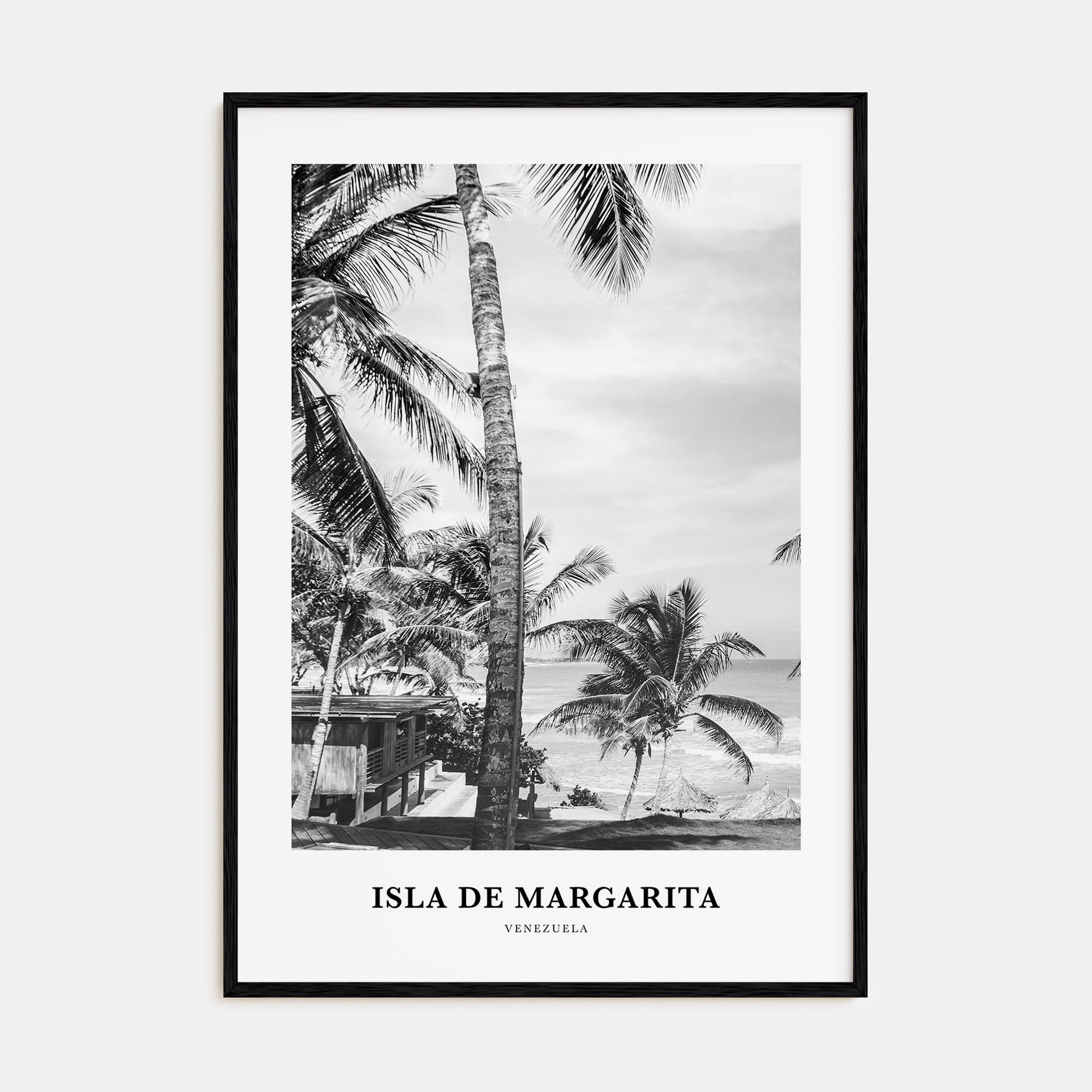 Isla de Margarita Portrait B&W Poster