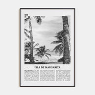 Isla de Margarita Travel B&W Poster