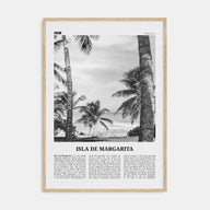 Isla de Margarita Travel B&W Poster