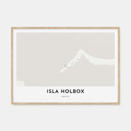 Isla Holbox Map Landscape Poster