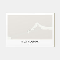 Isla Holbox Map Landscape Poster