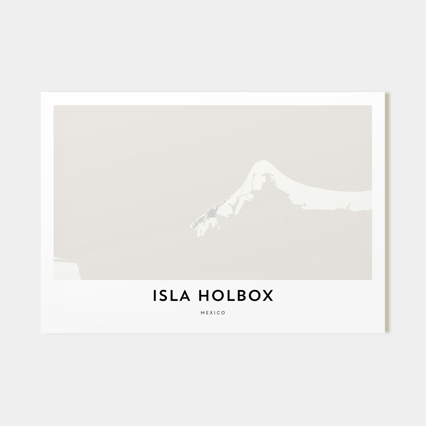 Isla Holbox Map Landscape Poster