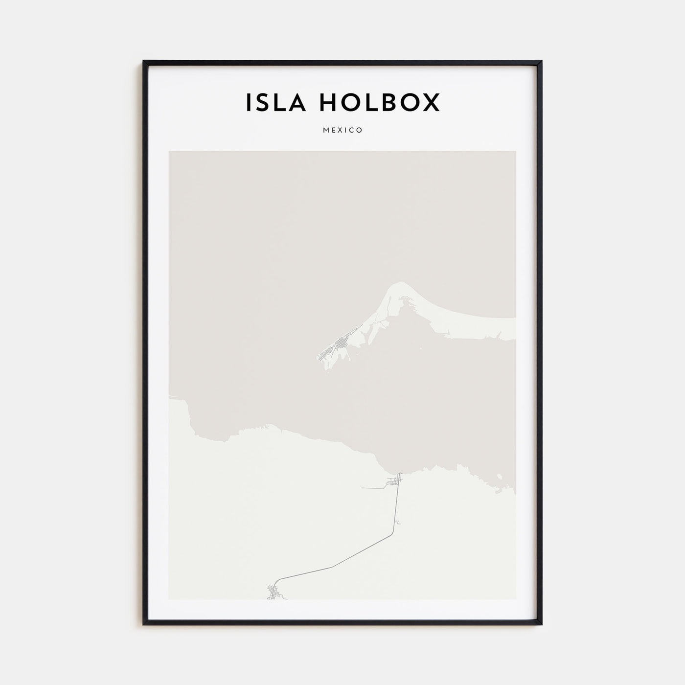 Isla Holbox Map Portrait Poster