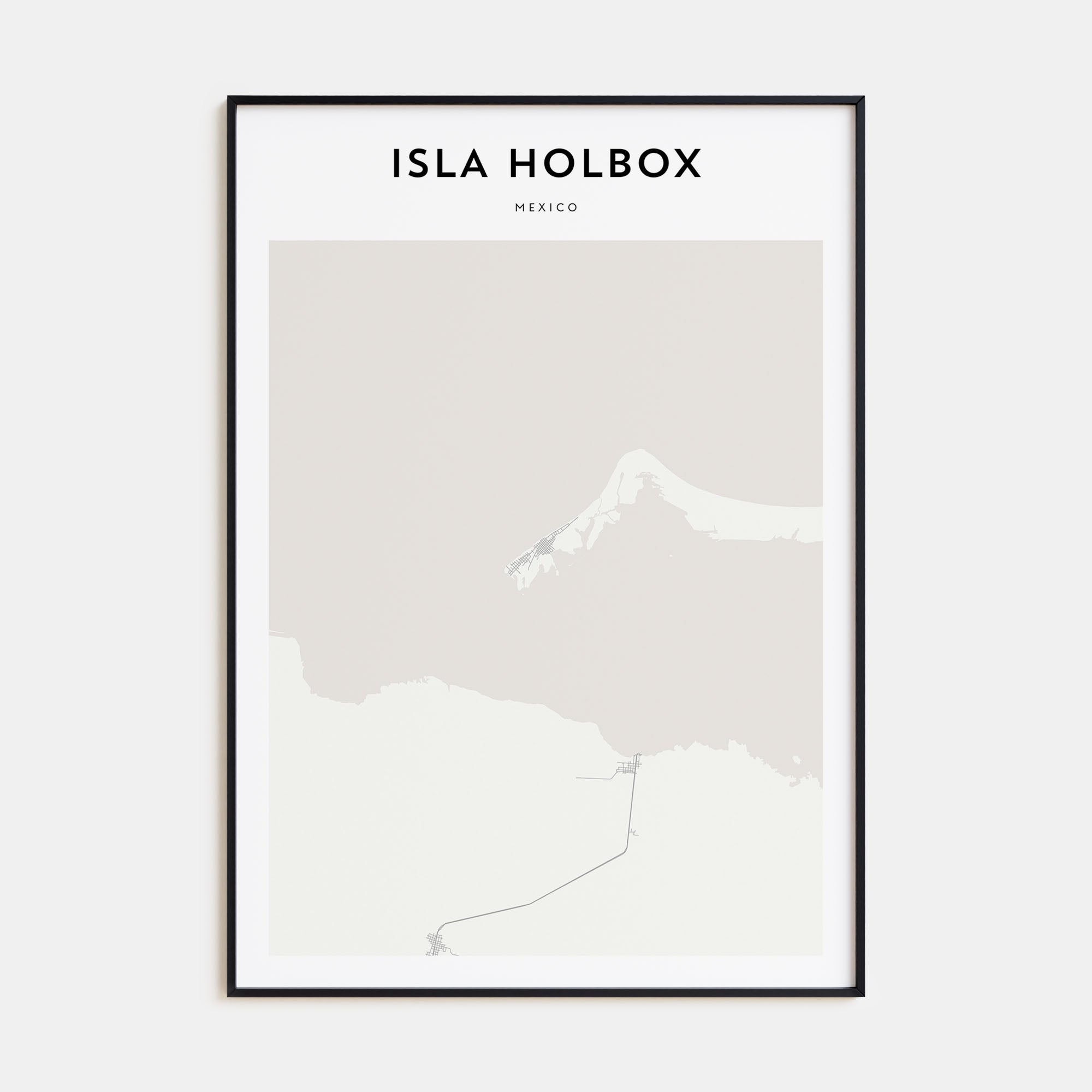 Isla Holbox Map Portrait Poster