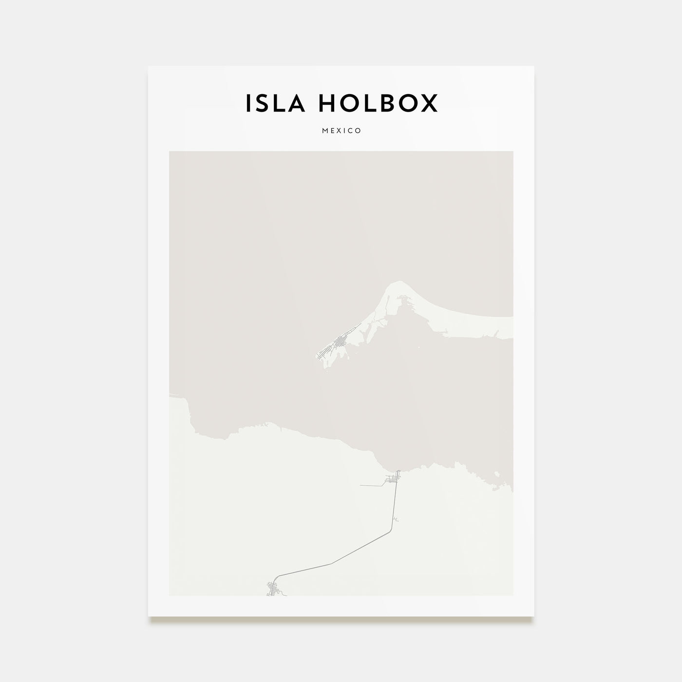 Isla Holbox Map Portrait Poster