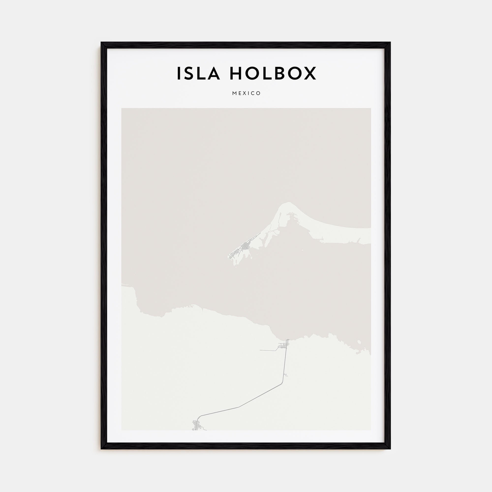 Isla Holbox Map Portrait Poster