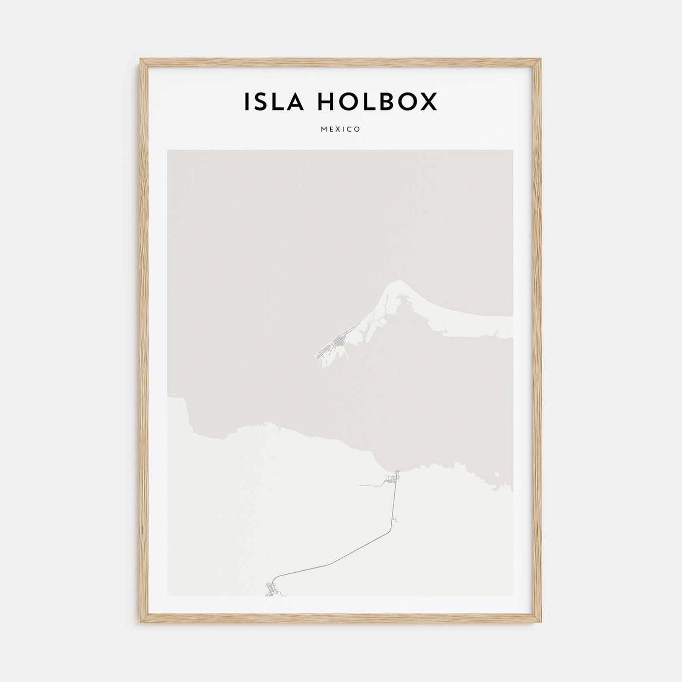 Isla Holbox Map Portrait Poster