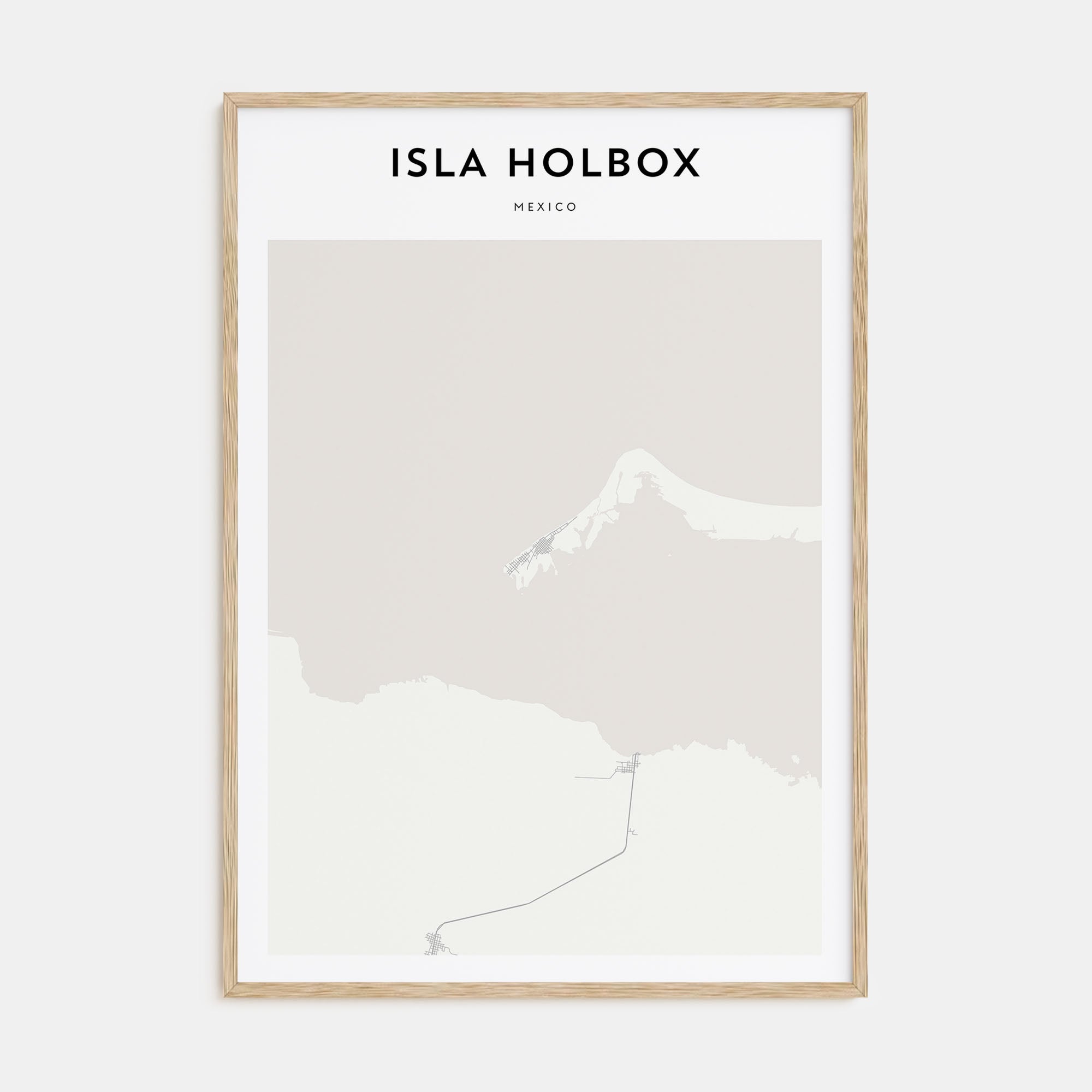 Isla Holbox Map Portrait Poster