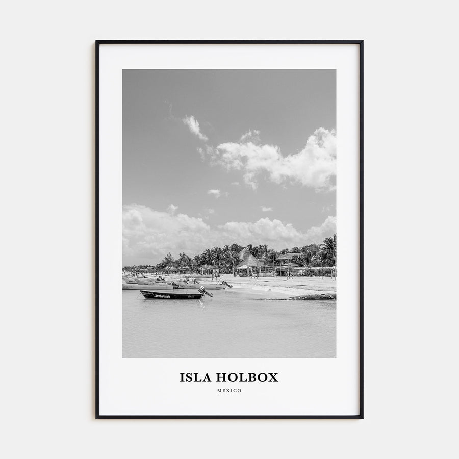 Isla Holbox Portrait B&W Poster