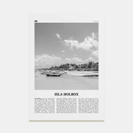 Isla Holbox Travel B&W Poster