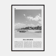 Isla Holbox Travel B&W Poster