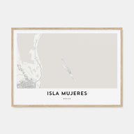 Isla Mujeres Map Landscape Poster