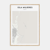 Isla Mujeres Map Portrait Poster