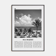 Isla Mujeres Travel B&W Poster