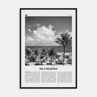Isla Mujeres Travel B&W Poster