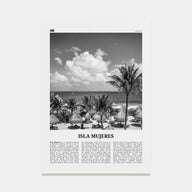 Isla Mujeres Travel B&W Poster