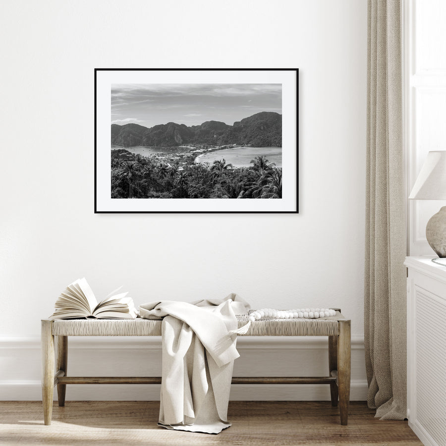 Isla Vista Landscape B&W Poster