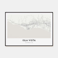 Isla Vista Map Landscape Poster
