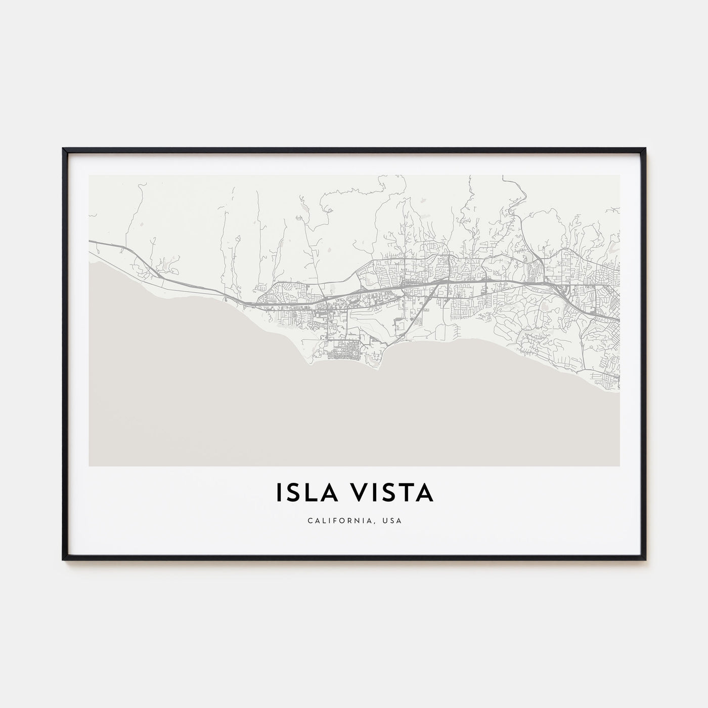 Isla Vista Map Landscape Poster