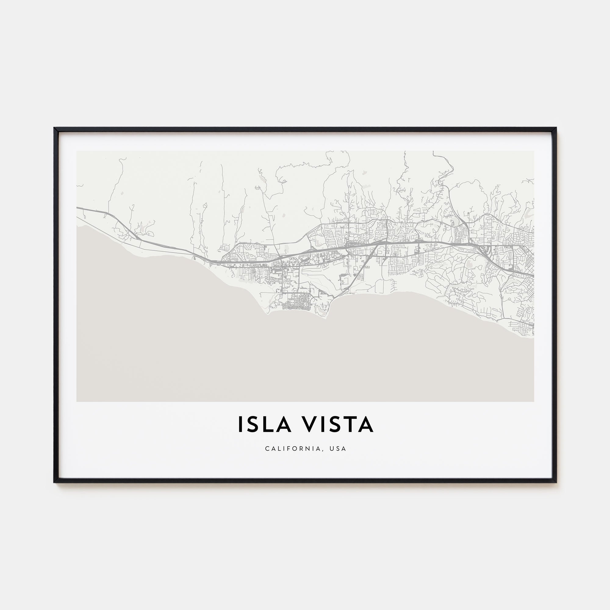 Isla Vista Map Landscape Poster