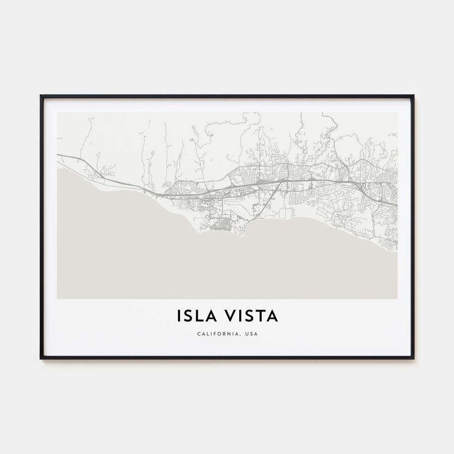 Isla Vista Map Landscape Poster