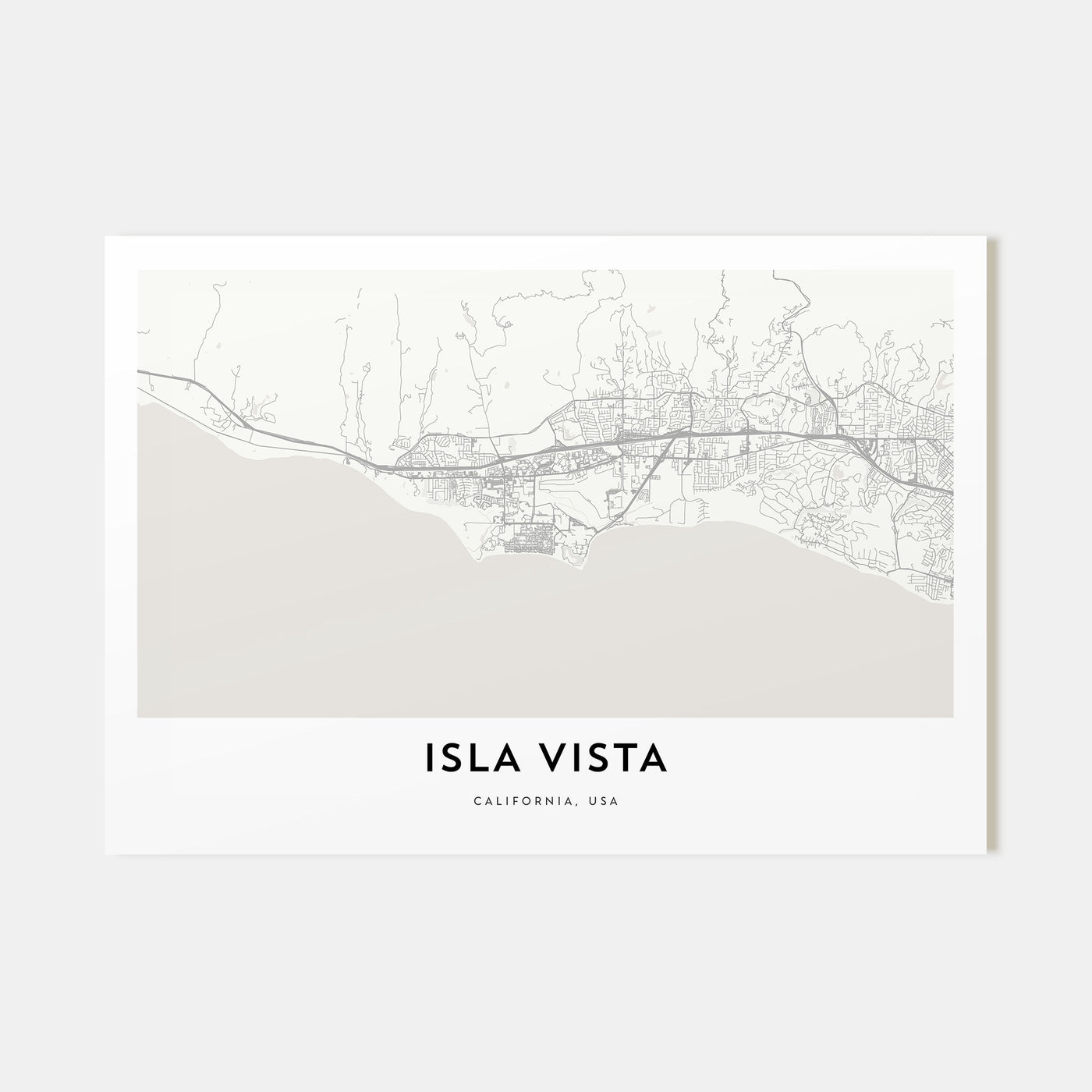 Isla Vista Map Landscape Poster