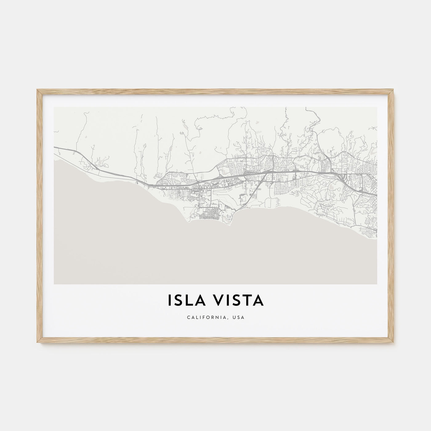 Isla Vista Map Landscape Poster
