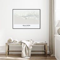 Isla Vista Map Landscape Poster