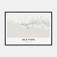 Isla Vista Map Landscape Poster