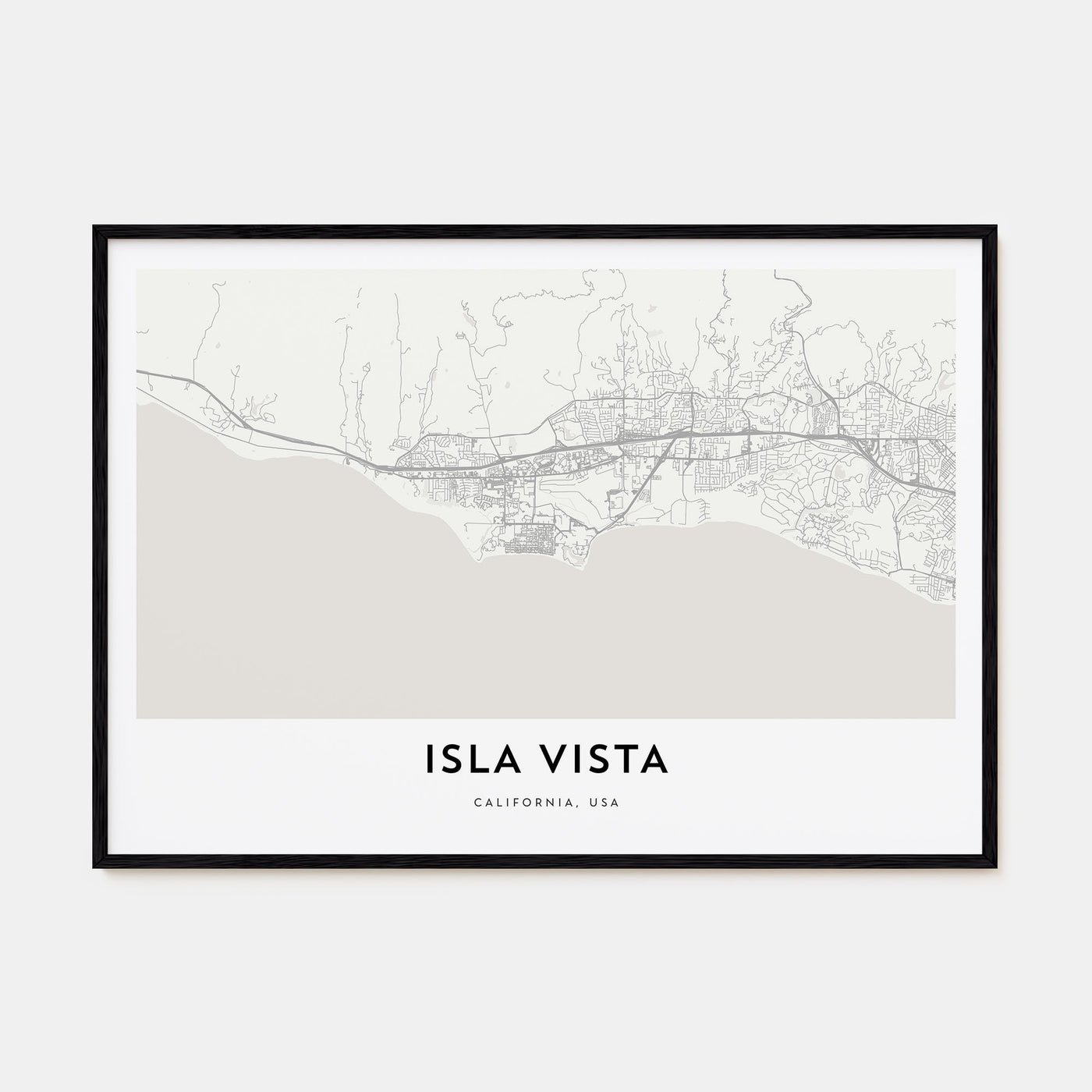 Isla Vista Map Landscape Poster