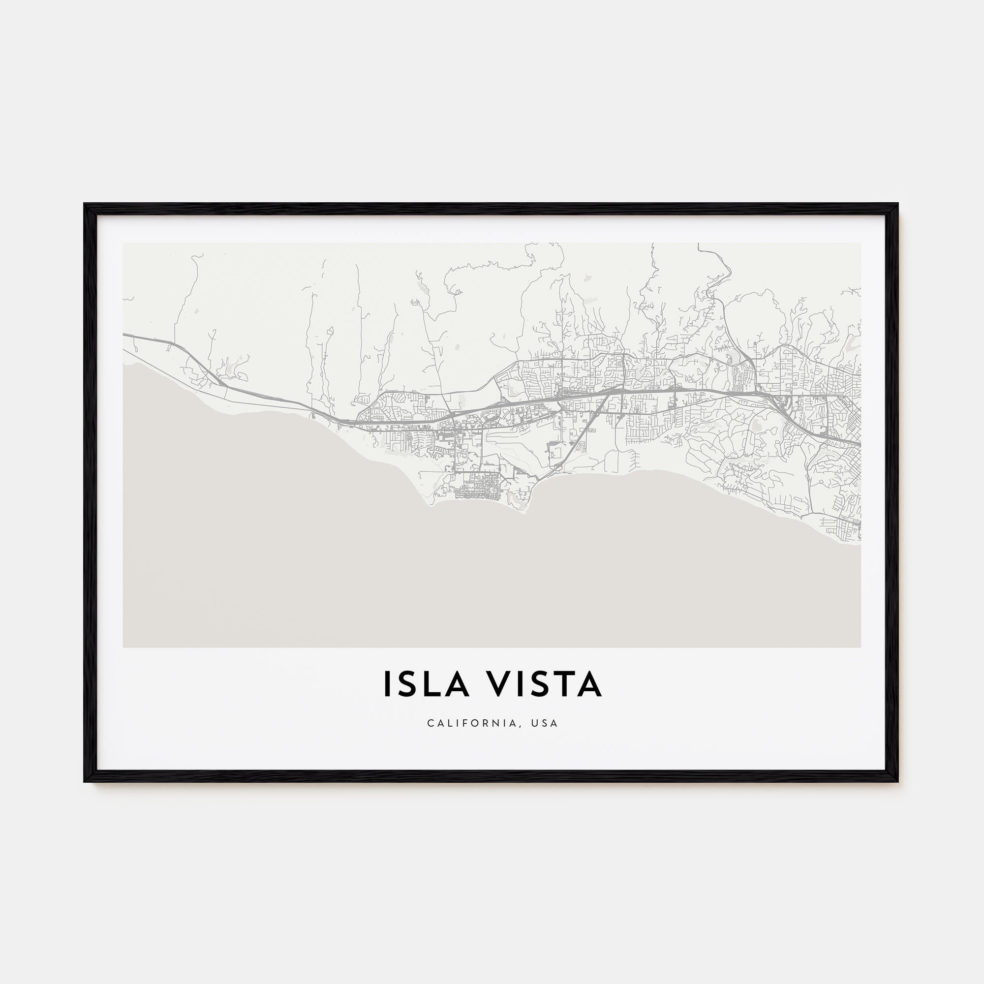 Isla Vista Map Landscape Poster