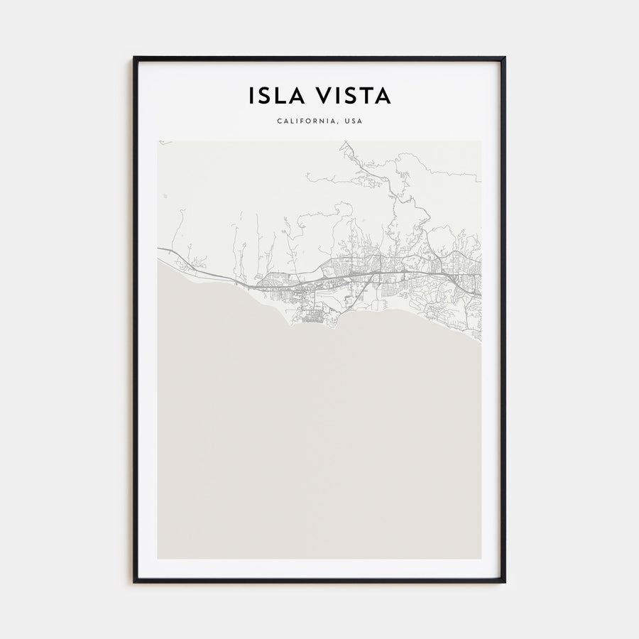 Isla Vista Map Portrait Poster