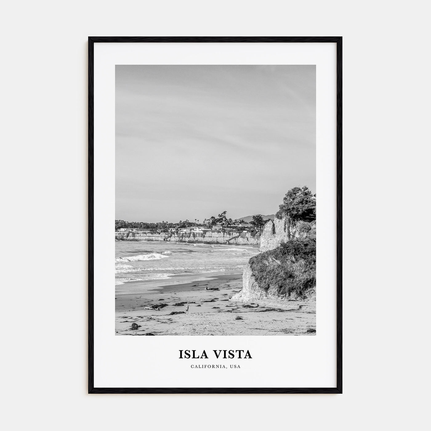 Isla Vista Portrait B&W Poster