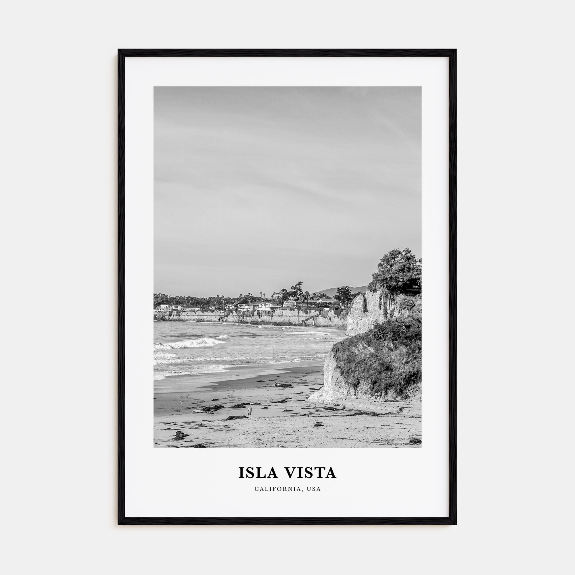 Isla Vista Portrait B&W Poster