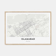 Islamabad Map Landscape Poster