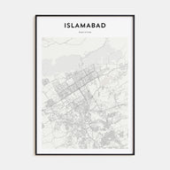 Islamabad Map Portrait Poster