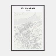 Islamabad Map Portrait Poster