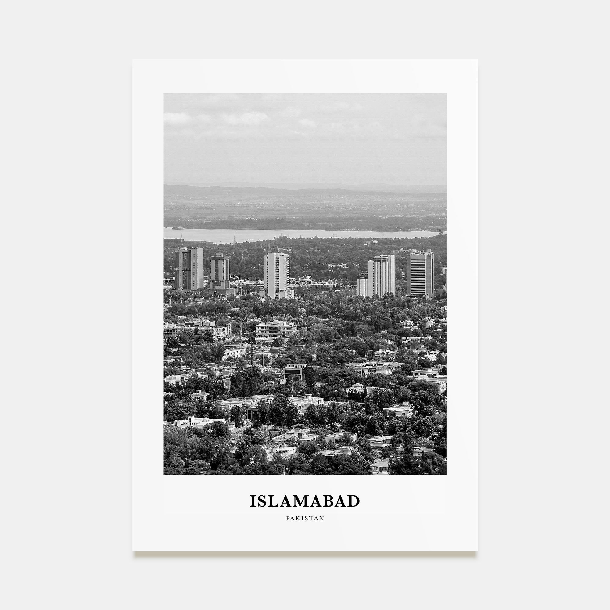 Islamabad Portrait B&W Poster