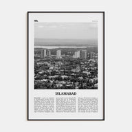 Islamabad Travel B&W Poster