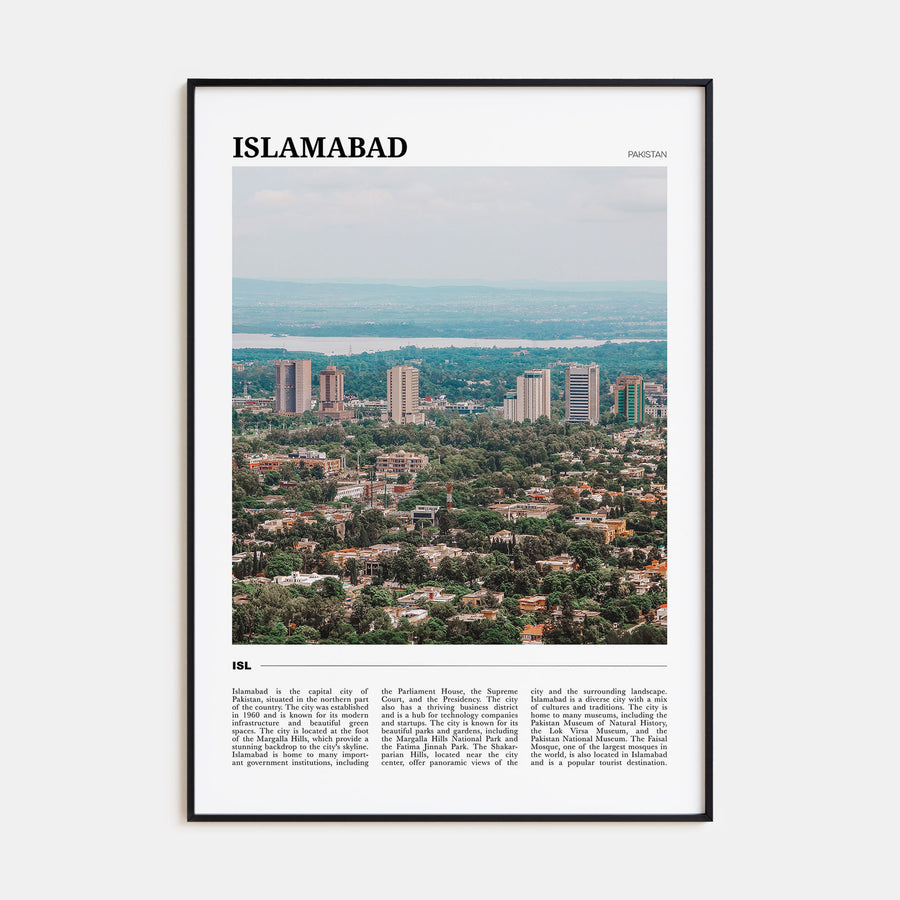 Islamabad Travel Color Poster
