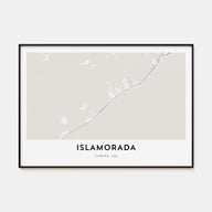 Islamorada Map Landscape Poster