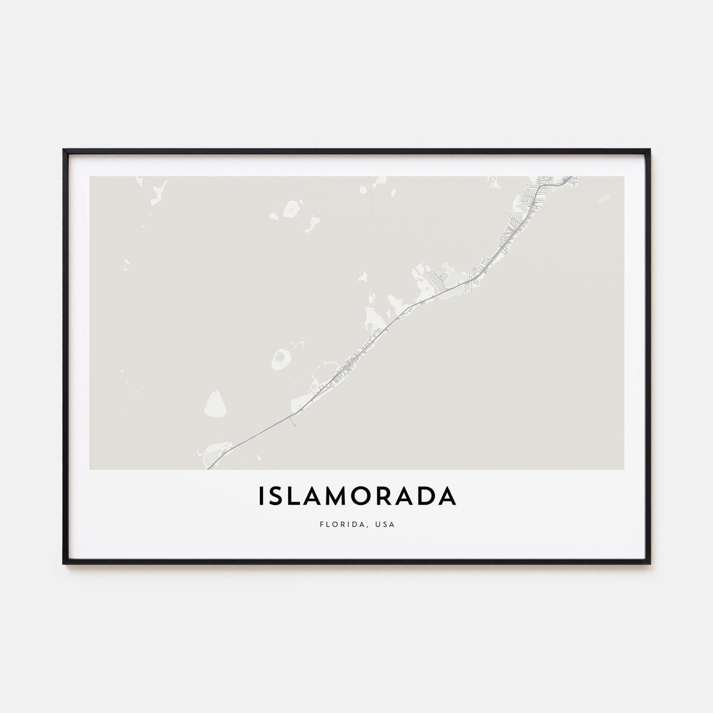 Islamorada Map Landscape Poster