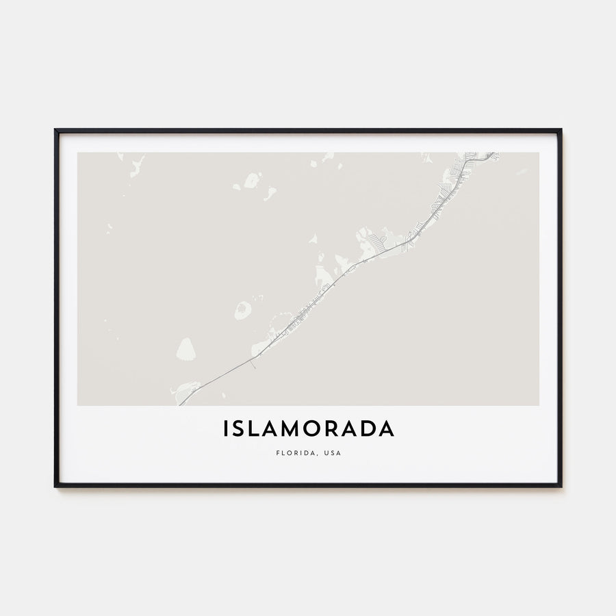 Islamorada Map Landscape Poster