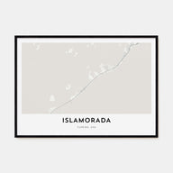 Islamorada Map Landscape Poster