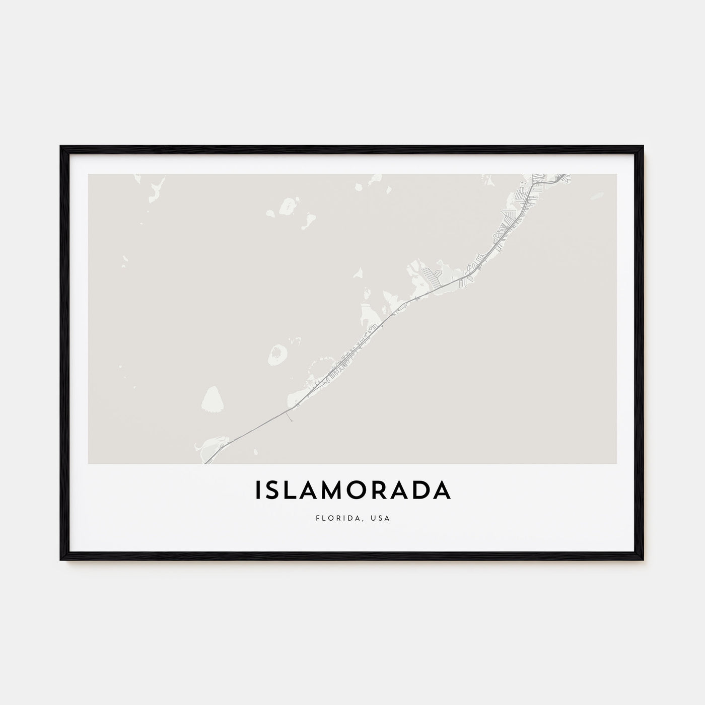 Islamorada Map Landscape Poster